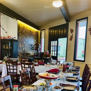 a table set for a meal