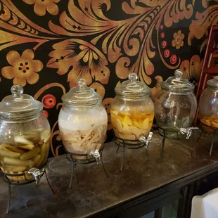 Infused vodkas made in house