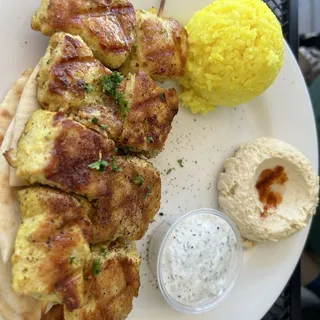 Chicken Souvlaki Plate