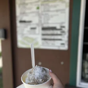 Pa'i ai bomb with haupia ice cream