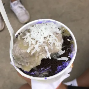 Pa'i 'Ai bomb with Ube Ice Cream