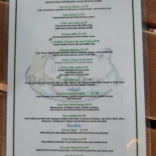 Menu front