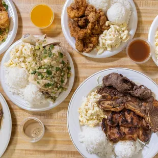 Garlic Shrimp, Garlic Chicken, Ginger Chicken, BBQ Mix,