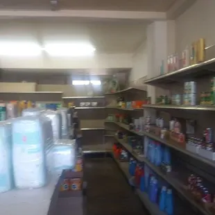 a wide view of a grocery store