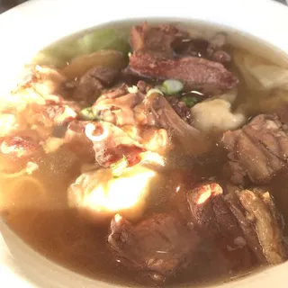 Beef Stew & Wonton Noodles