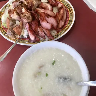 Preserved Egg With Pork Rice Porridges