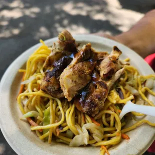 Fried Saimin Noodles w/ Huli Chicken (At Taste NW).