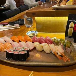 amazing sushi plate made by Chef Jin