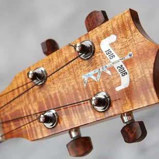 100th anniversary headstock inlay on all ukuleles made in 2016 (except the Limited Edition 100th Pineapple, expected to cost about $10,000).