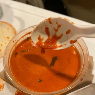 No seasoning and tastes and looks like water (chicken tikka masala)