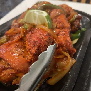 a close up of a plate of food