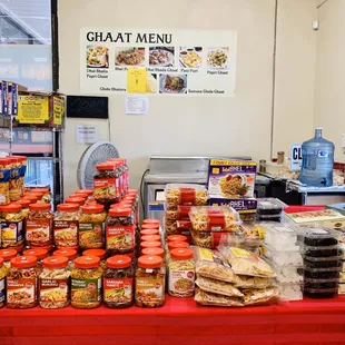 a display of various spices