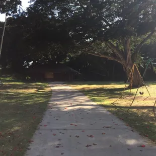 Path way to the bathroom