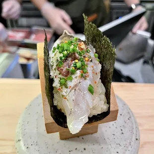 Kamasu - Torched barracuda, bone marrow, sudachi