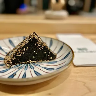 a piece of cake on a plate