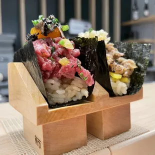 Tartare and mushroom