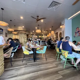 View of the dining area.