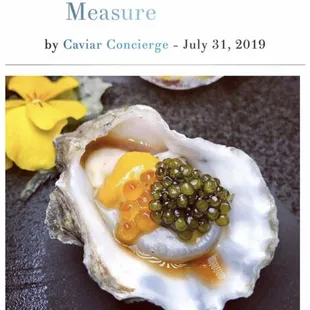 Oyster with Uni Caviar