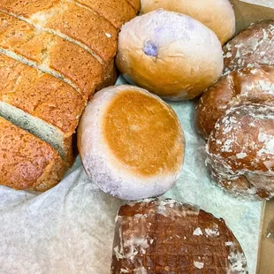 Banana Bread, Poi Haupia, Haupia Malasada