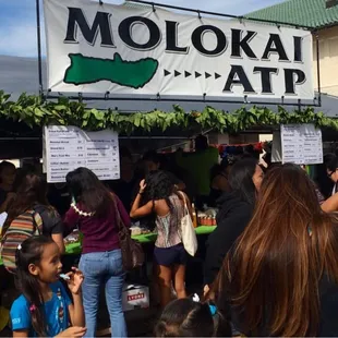 Back to the food booths...Here's the Molokai ATP booth