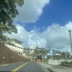 heading up to campus