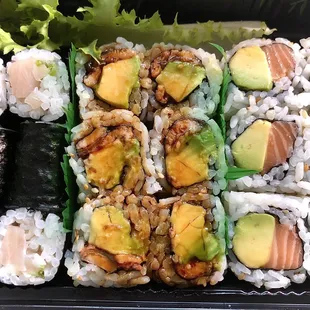 Fresh sushi rolls by Kami on Flatbush Ave Brooklyn