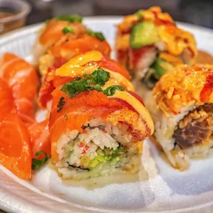 food, sushi, sushi and sashimi, sashimi