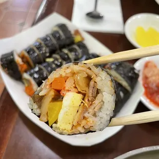 Kimchi Pork belly kimbap