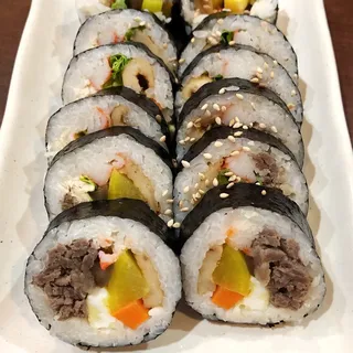 Half Beef and Half Tuna kimbap