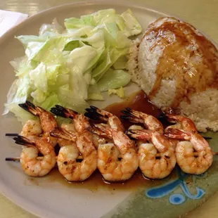 Teriyaki prawns