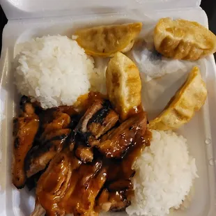 Chicken teriyaki &amp; gyoza