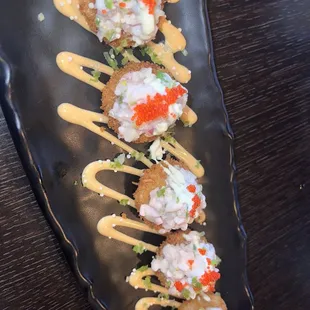 a plate of sushi