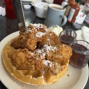 Chicken and waffles So yummy!