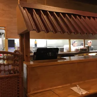 interior, sushi and sashimi