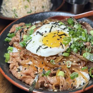 GYU DONBURI, MENTAIKO FRIED RICE
