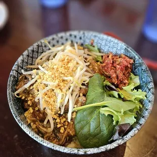 New fav.  Stamina Bowl. It had beef cha siu, kimchi, garlic, bean sprouts, spinach.