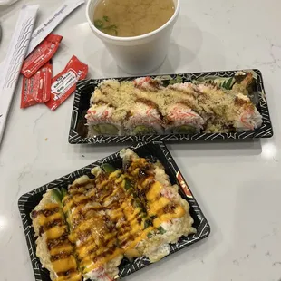 Texas Roll, Honey Moon, Miso Soup