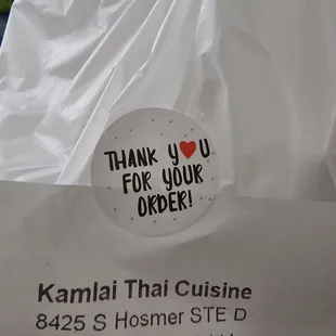 Cute sticker for to go orders - it&apos;s the little things