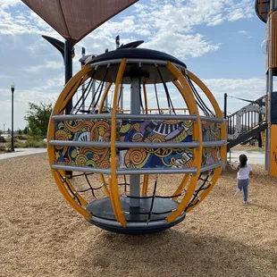 This play structure can spin around.