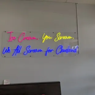 Ice cream sign