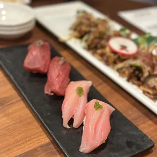 Blue Fin Tuna Sushi and Yellowtail Sushi IG: @ammysalamii