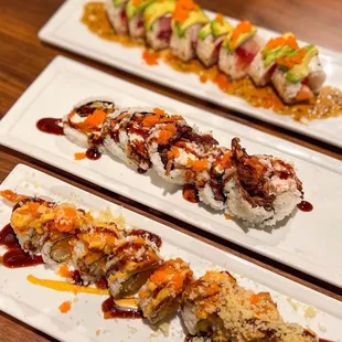 sashimi, sushi, sushi and sashimi, food