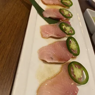 P5. Yellowtail with Jalapeno Sashimi