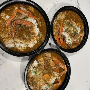 I reused the packaging for MY, Seafood chicken and sausage gumbo that I MADE