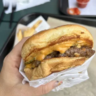 Single Double burger