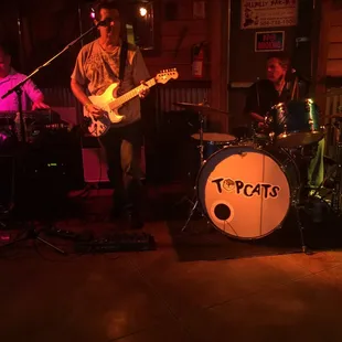 Top Cats playing at Wednesday bike night