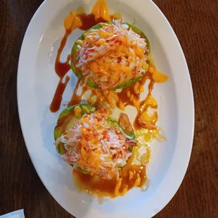 Crab stuffed avocado truly FANTASTIC!