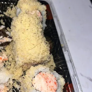 Hair on "crunchy roll"