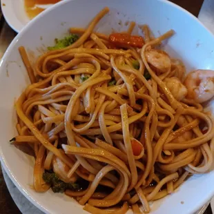 Yakosobi noodles with shrimp-AWESOME!