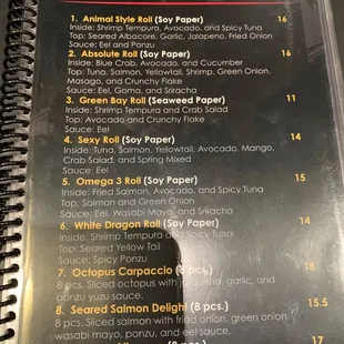 New menu items (10/29/21)